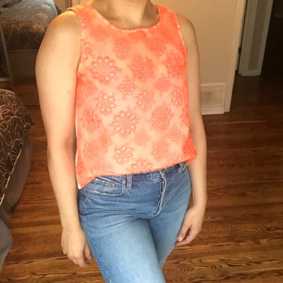 Lush neon embroidered top - Picture 4 of 5
